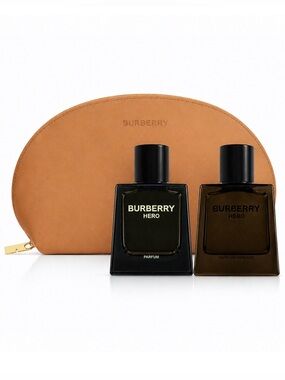 Burberry Hero Fragrance Gift Set with Tan Cosmetic Bag
